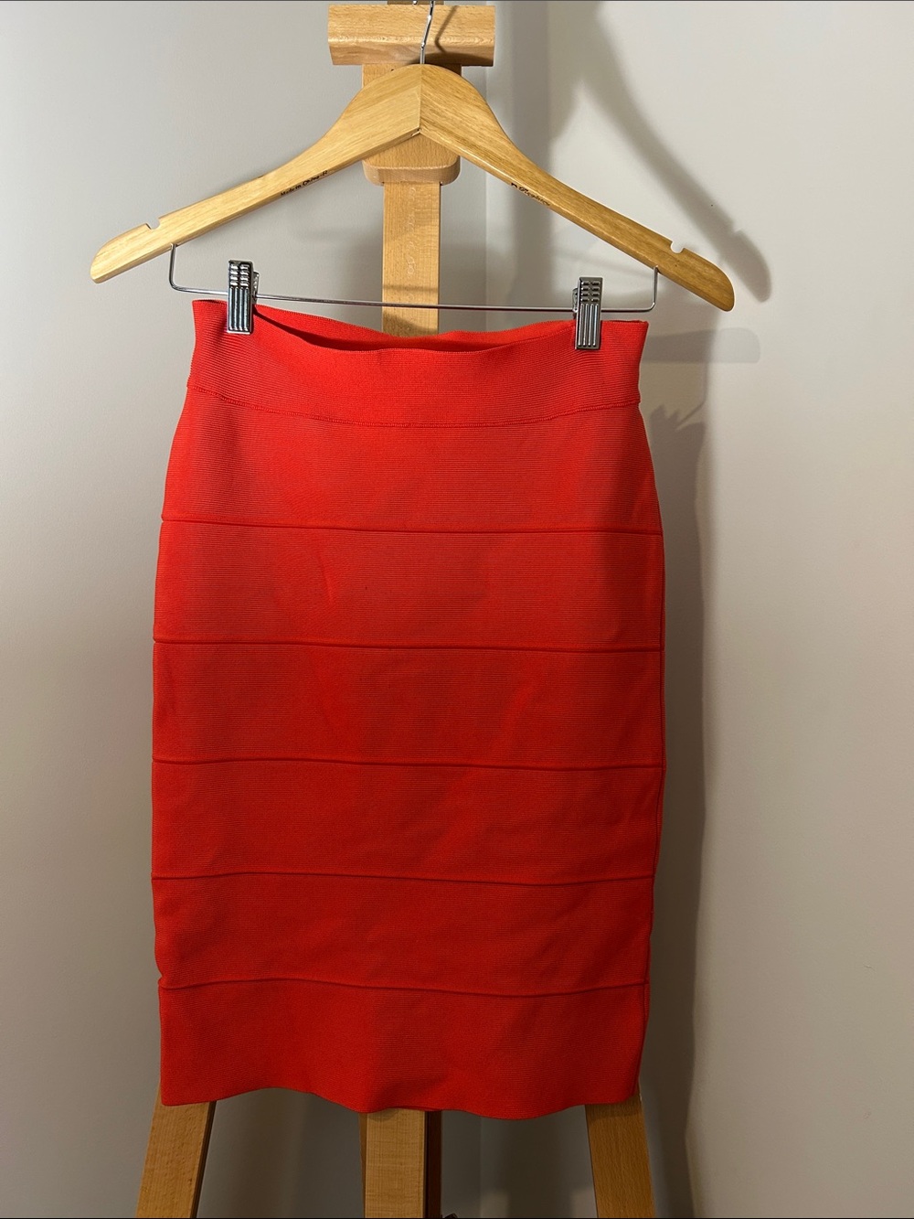 BCBGMaxAzria Alexa Bandage Bodycon Skirt in Red